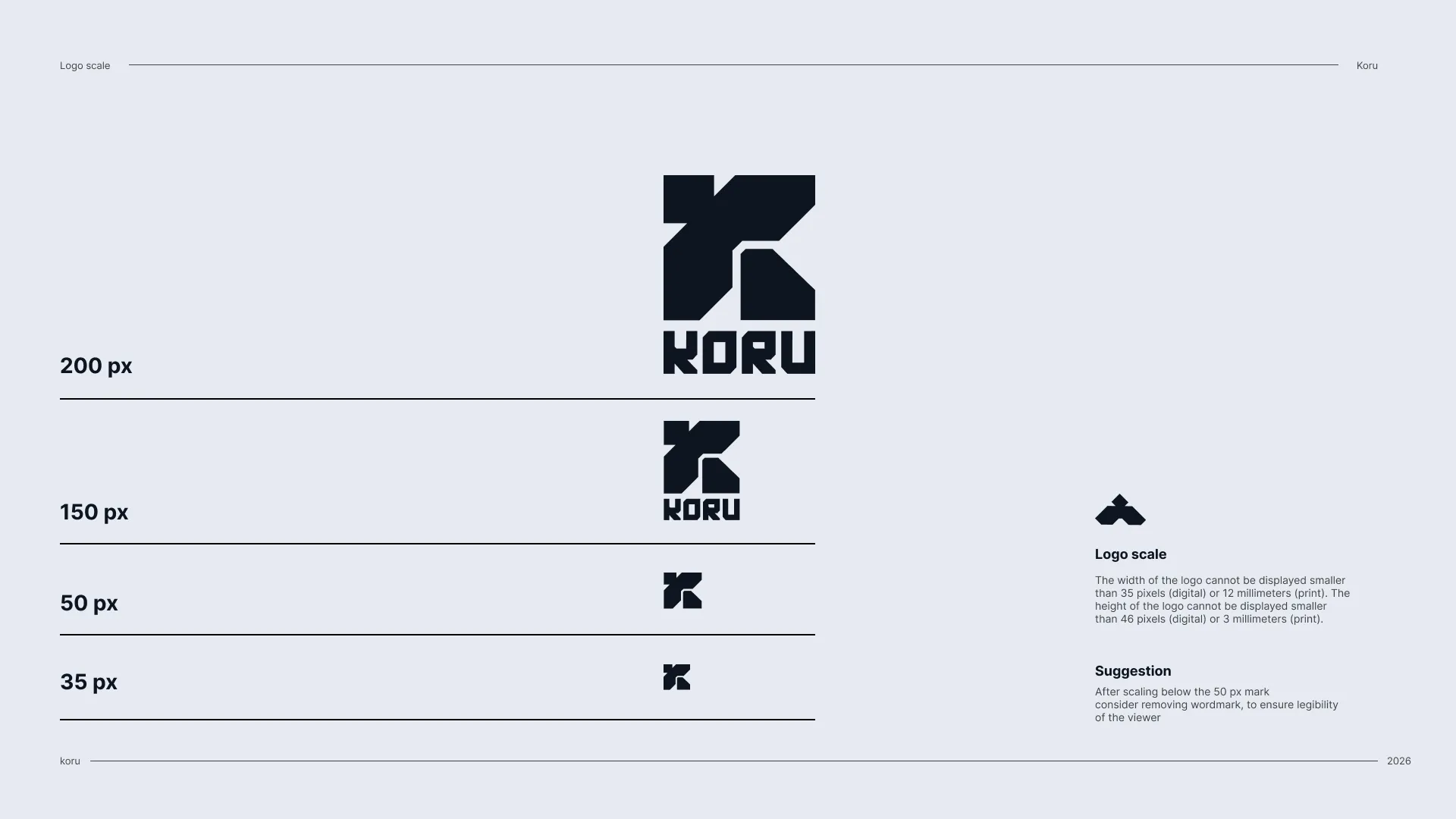 KORU brand identity